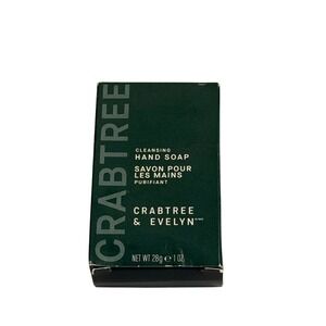 Crabtree & Evelyn Cleansing Hand Soap Green Travel Size 1oz Bar Savon Pour Mains
